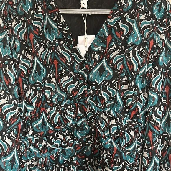 NWT Walter Baker Joan Top In Bohemian Teal - Picture 5 of 7
